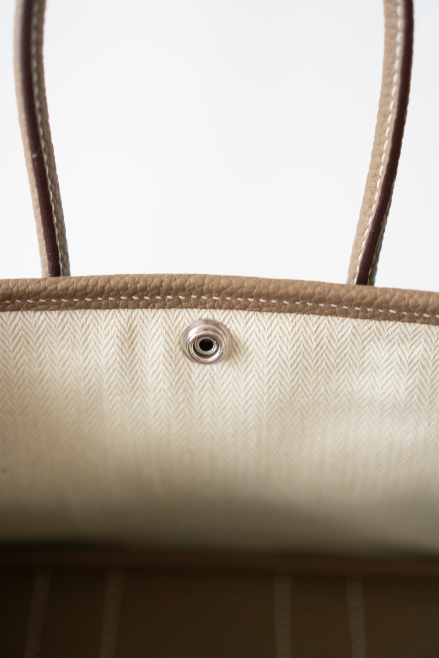 Garden Party Mini – Etoupe Negonda Leather with Palladium Hardware