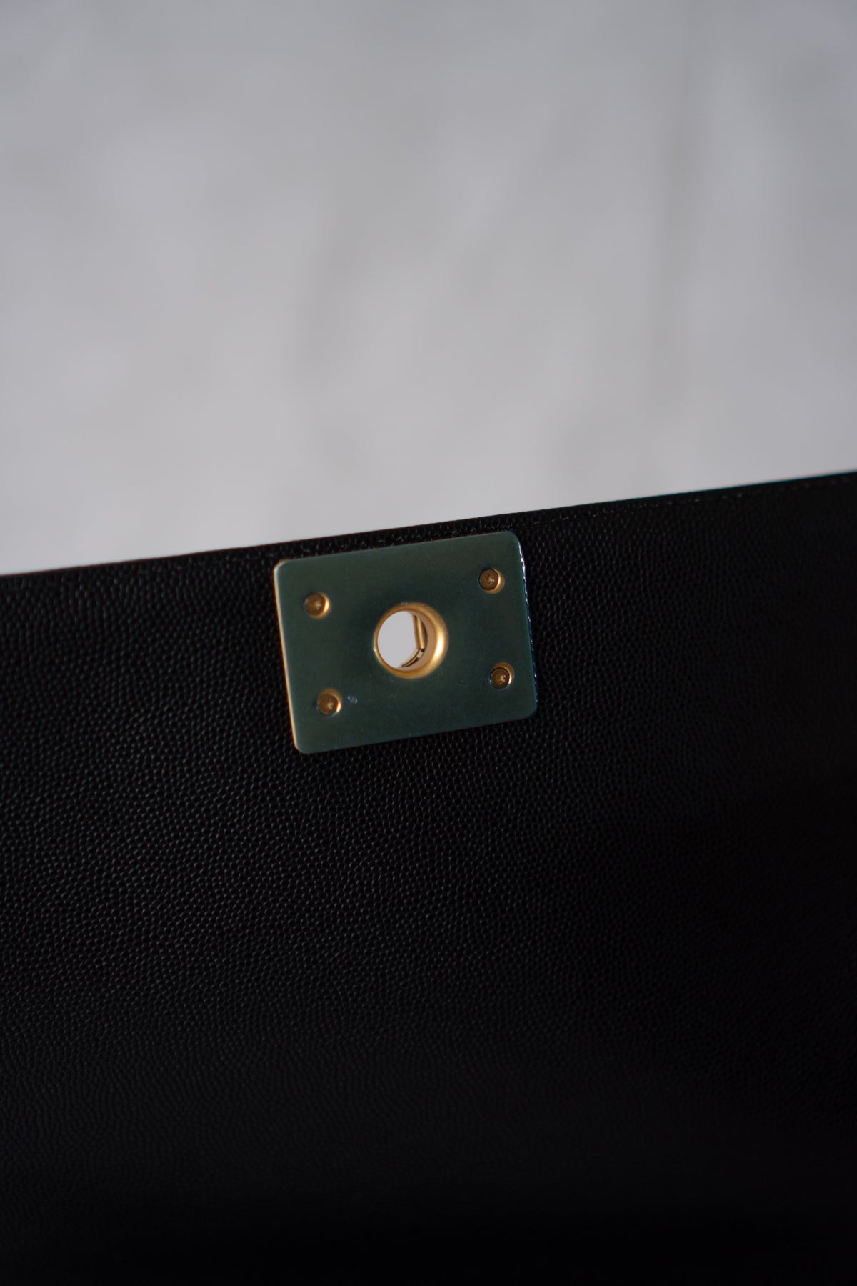New Le Boy (28 cm)Medium – Black Caviar Leather with Brushed Gold Hardware