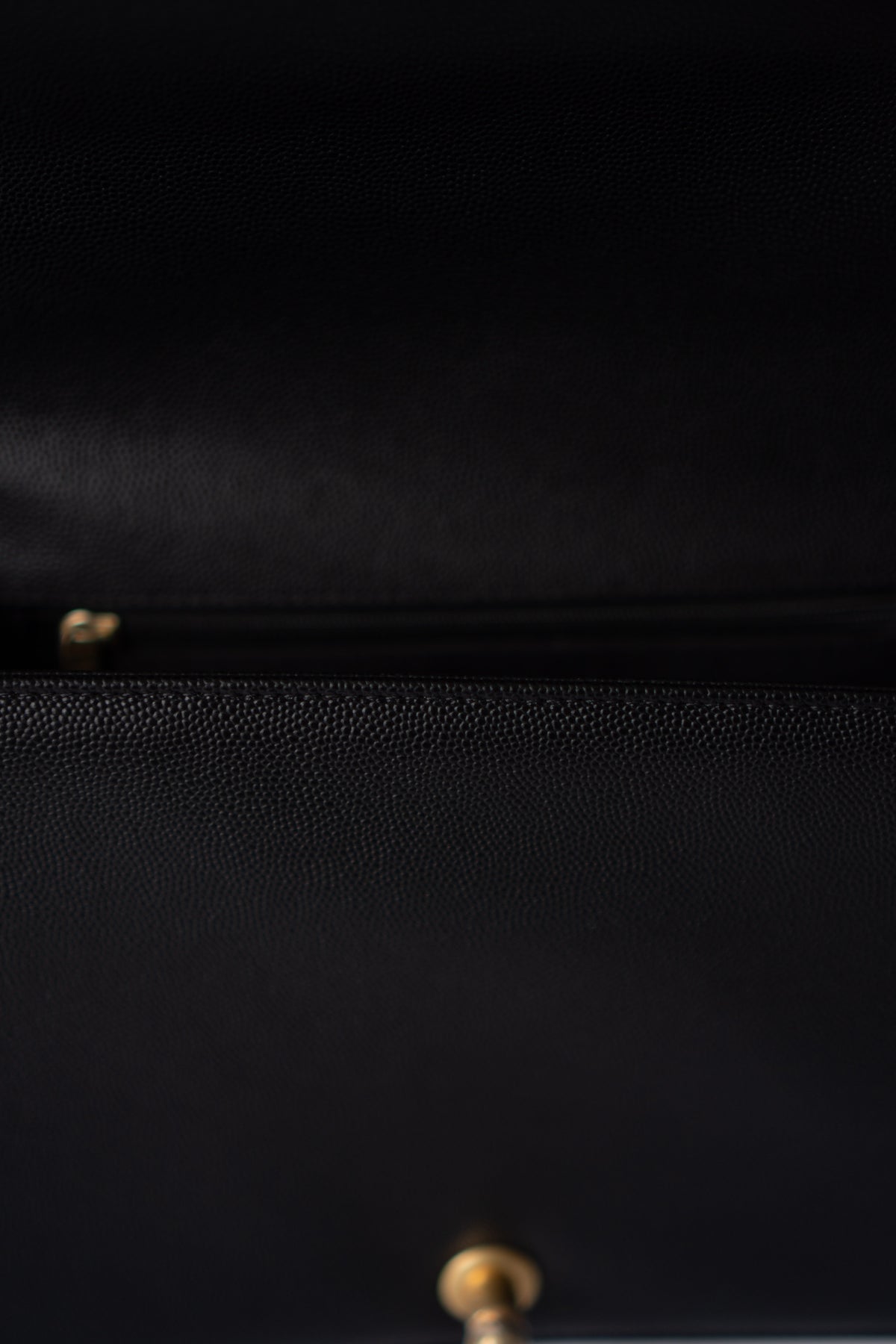 New Le Boy (28 cm)Medium – Black Caviar Leather with Brushed Gold Hardware
