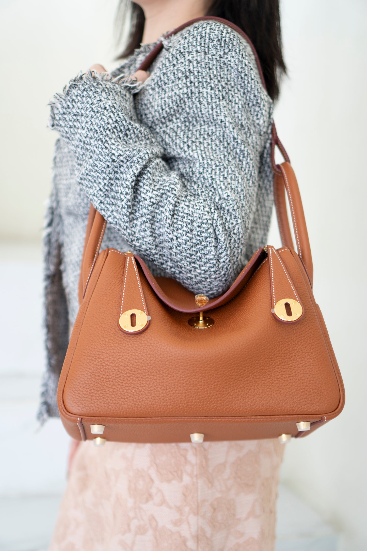 Lind 26 – Gold Clemence Leather with Gold Hardware