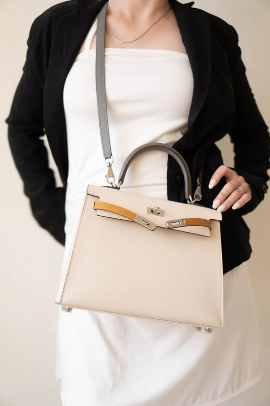 KL 25 Sellier in a stunning tri-color Epsom leather