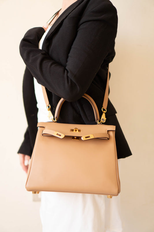 KL 25 in Chai Swift Leather Gold Hardware