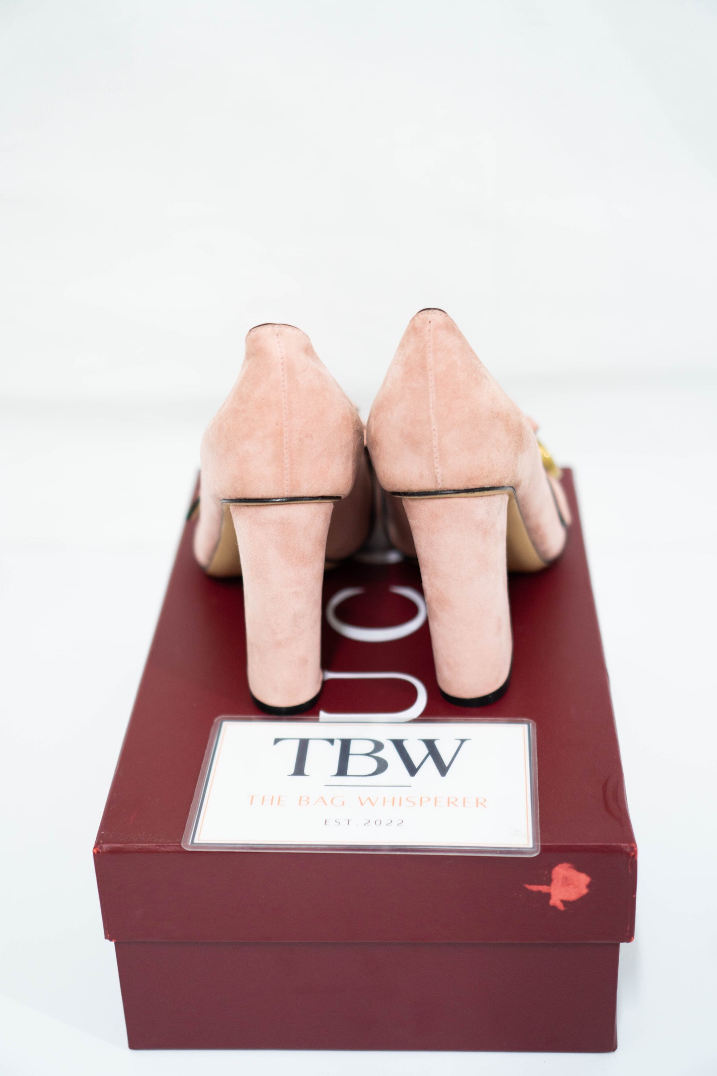 Marmont High-Heel Fringe Pumps – Peony Pink Suede