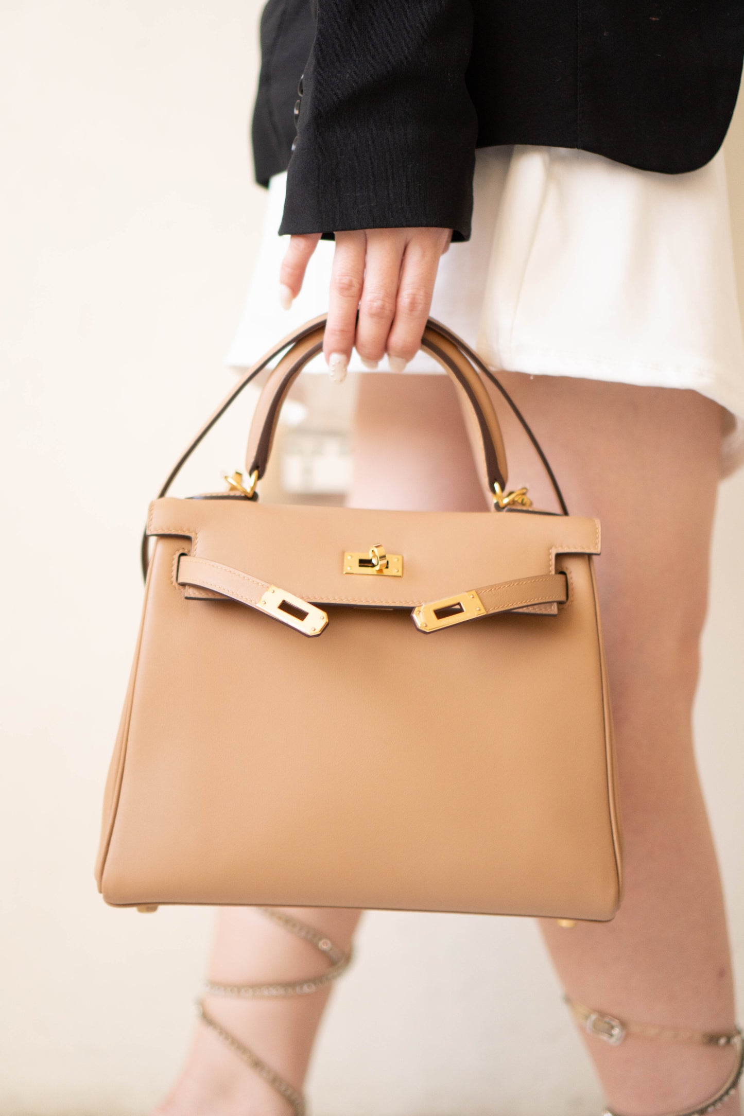 KL 25 in Chai Swift Leather Gold Hardware