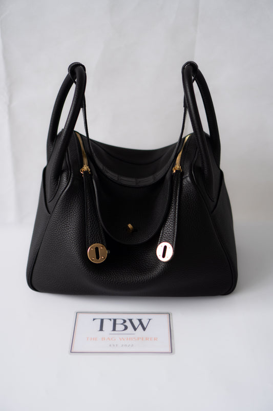 Lind 30 Touch – Black Clemence & Matte Crocodile with Gold Hardware