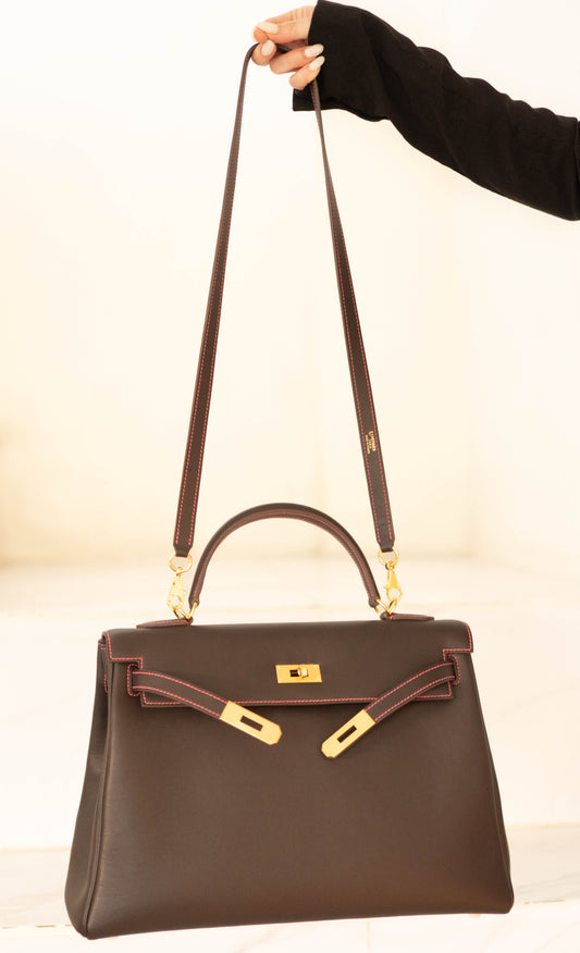 KL 32 in Ebene Epsom calfskin leather