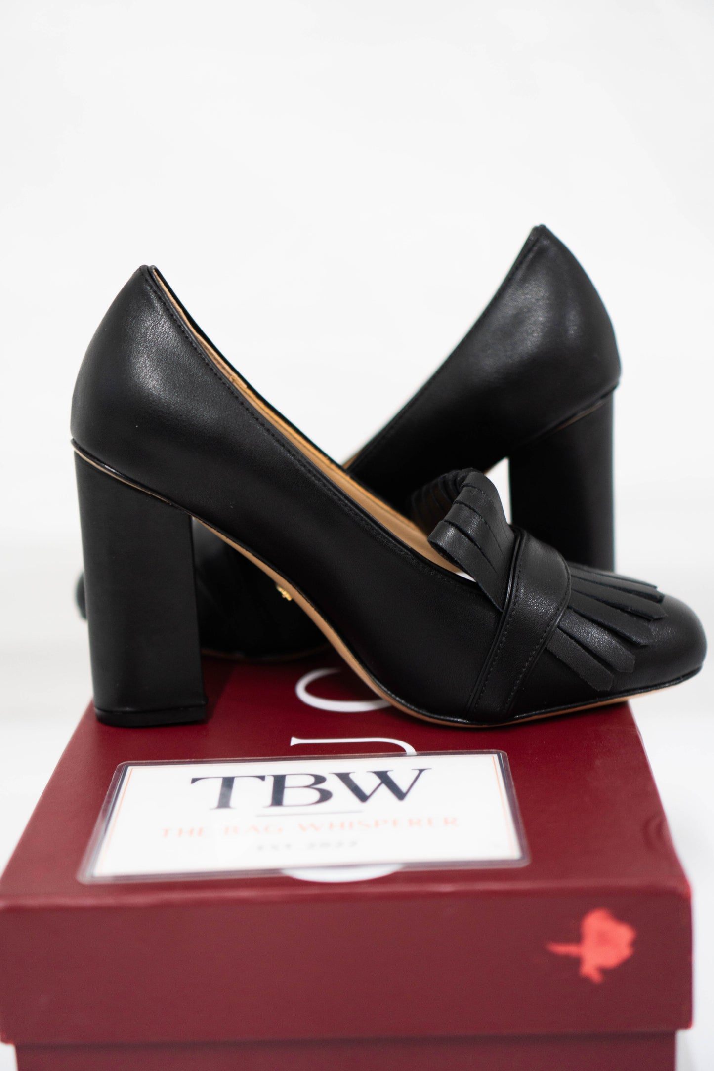 Marmont High-Heel Fringe Pumps – Black