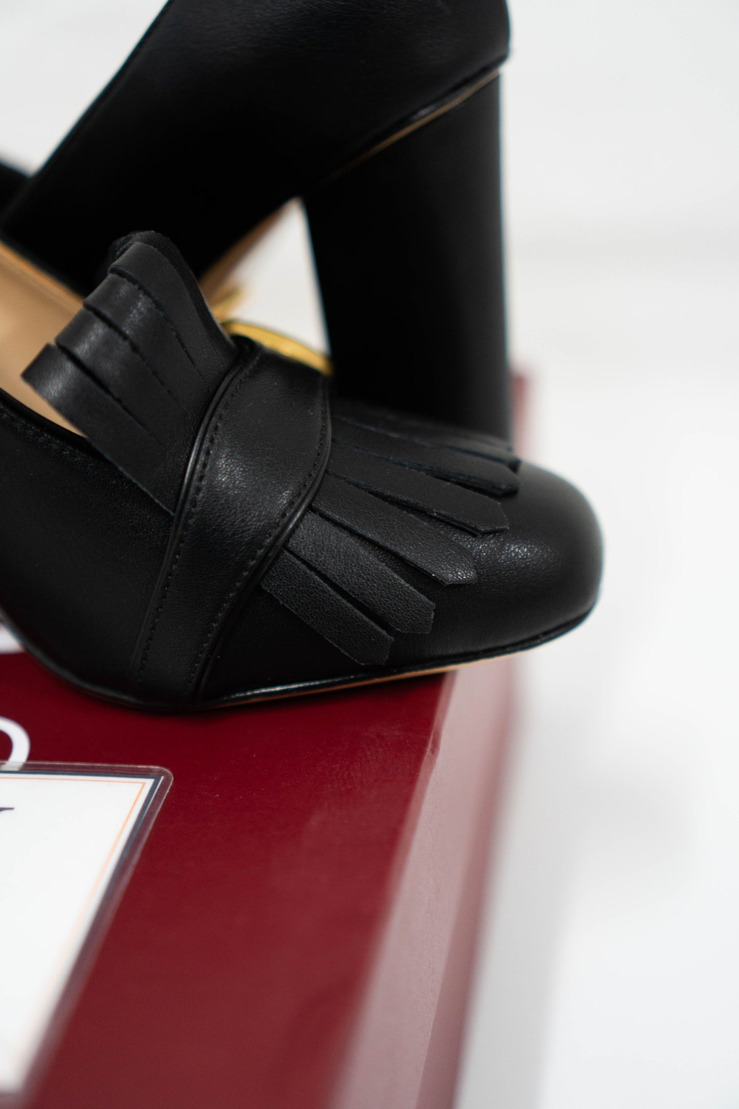 Marmont High-Heel Fringe Pumps – Black