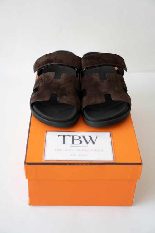 Chypre Sandals – Dark Brown Suede