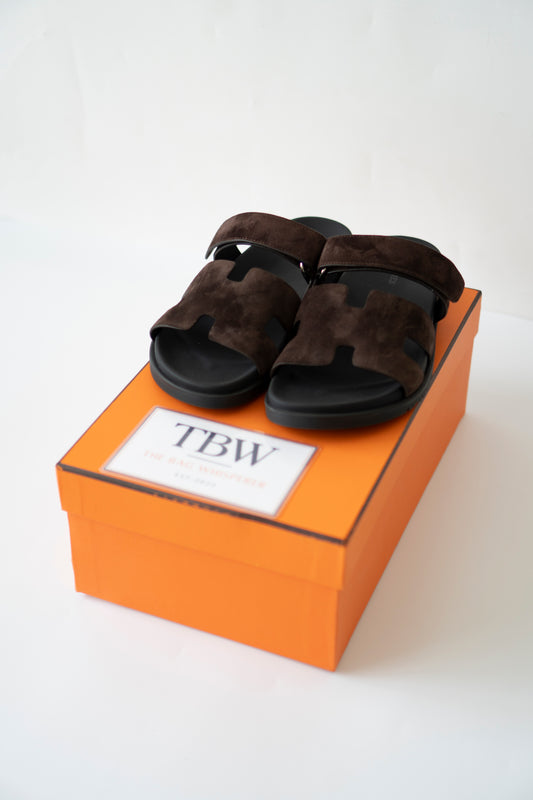 Chypre Sandals – Dark Brown Suede
