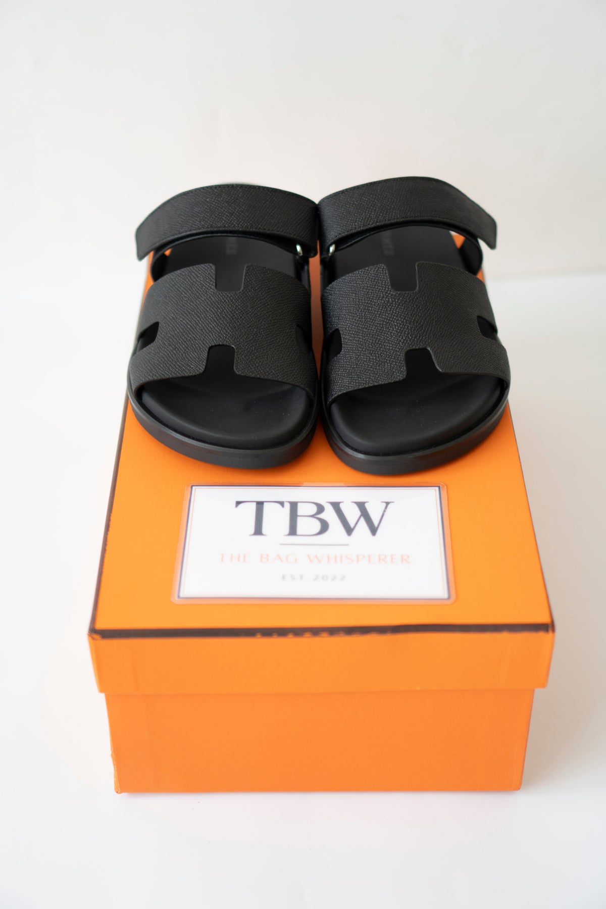 Chypre Sandals – Black Epsom Leather