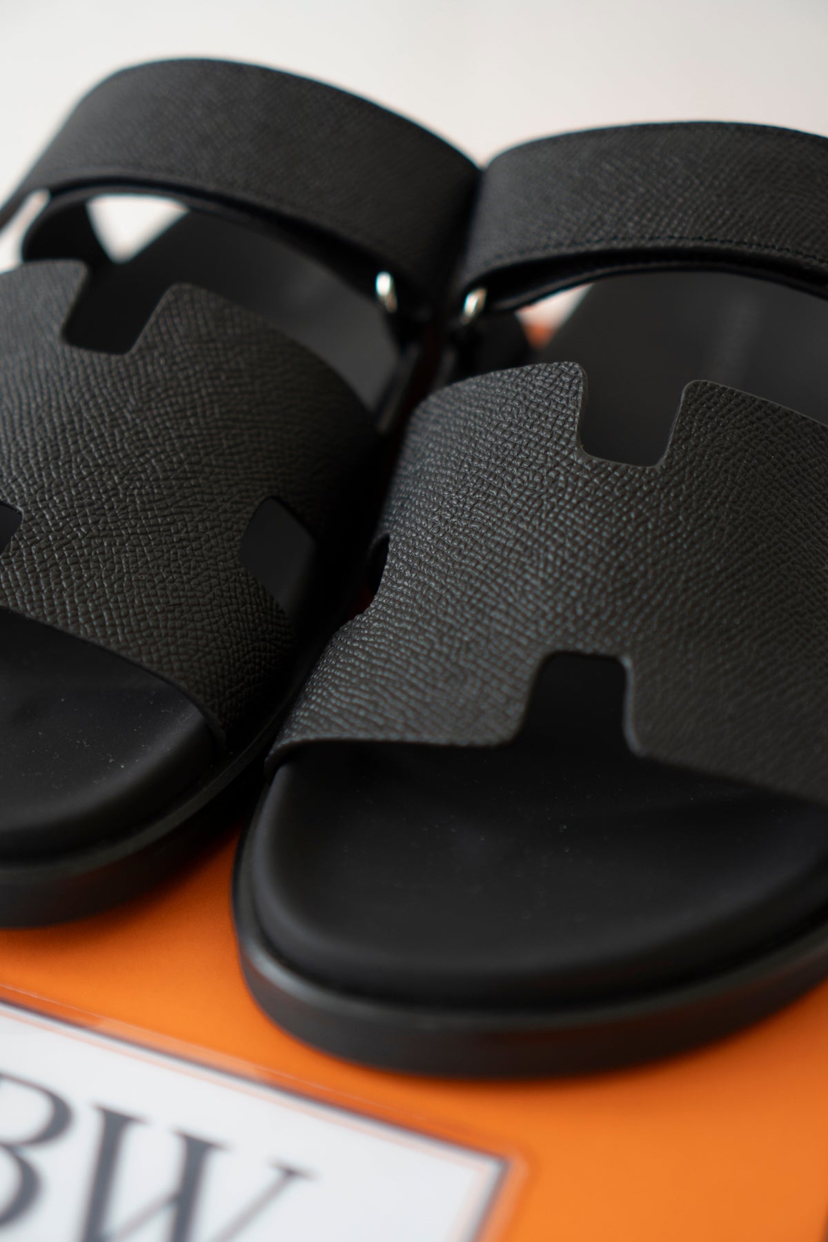 Chypre Sandals – Black Epsom Leather
