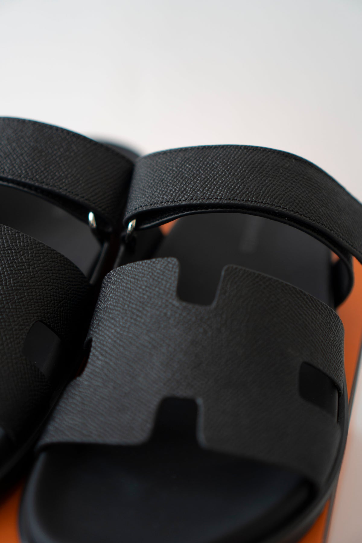 Chypre Sandals – Black Epsom Leather