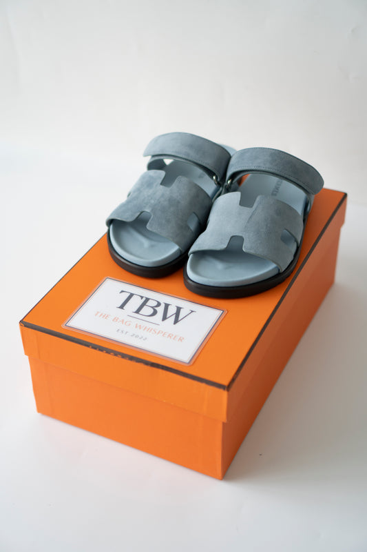 Chypre Sandals – Ice Blue Suede