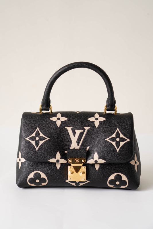 Madeleine BB in Black Bicolor Monogram Empreinte Leather in Gold Hardware