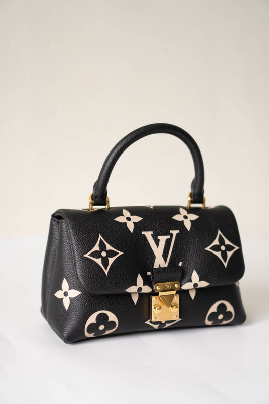 Madeleine BB in Black Bicolor Monogram Empreinte Leather in Gold Hardware