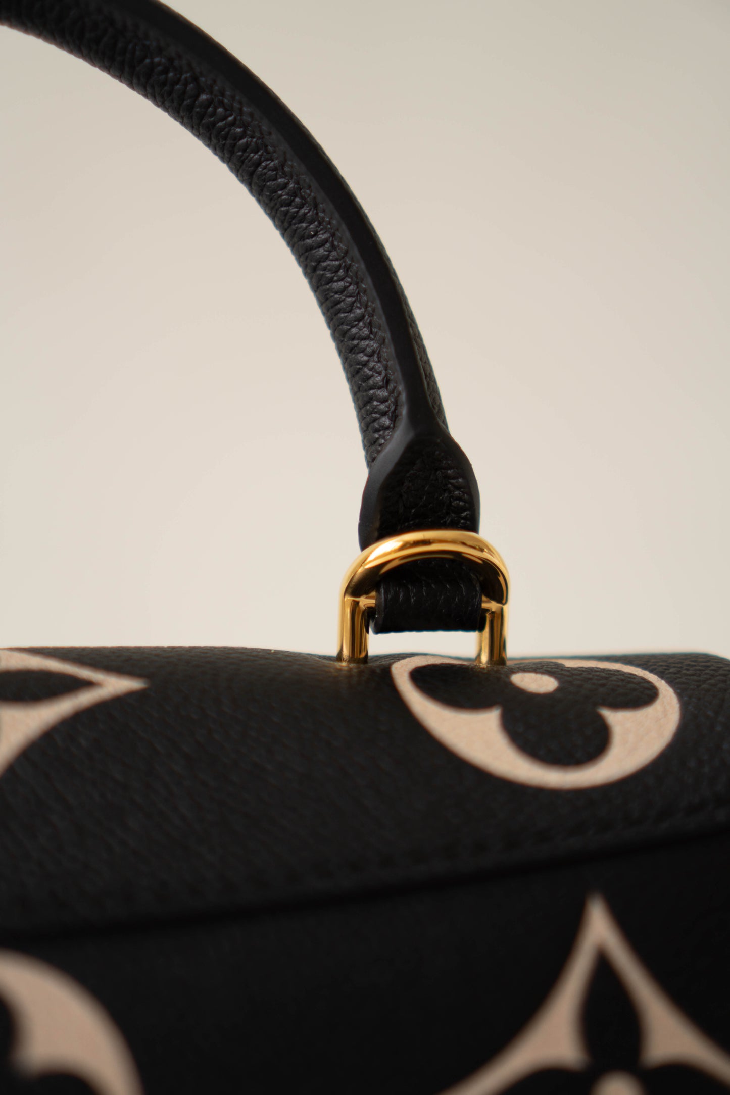 Madeleine BB in Black Bicolor Monogram Empreinte Leather in Gold Hardware