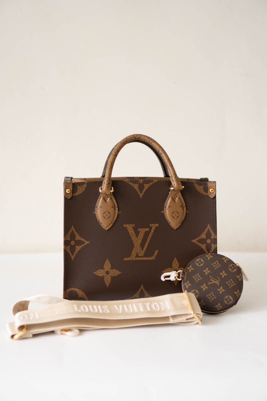 OnTheGo PM in Monogram & Reverse Monogram With Gold Hardware