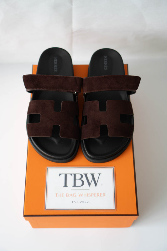 Chpyre Sandals – Dark Brown Suede
