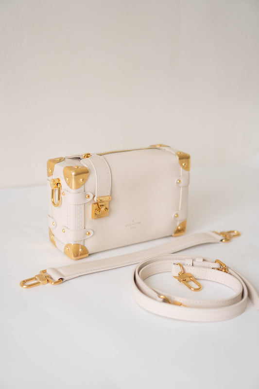 Side Trunk – Cream Empreinte Leather with Gold Hardware