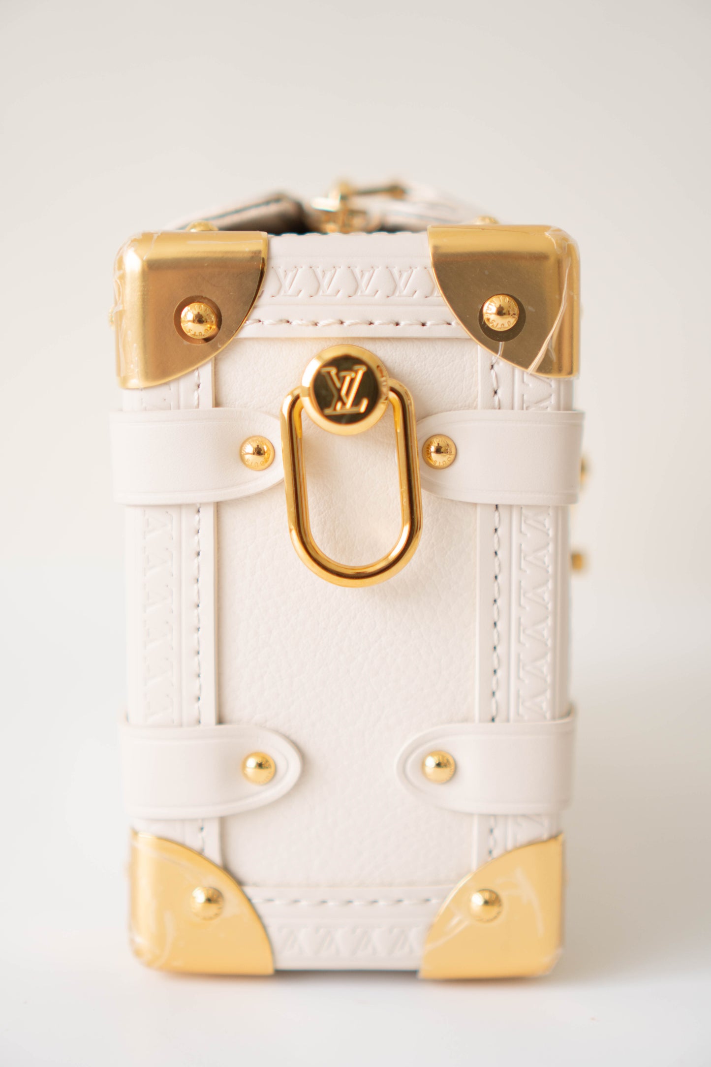 Side Trunk – Cream Empreinte Leather with Gold Hardware