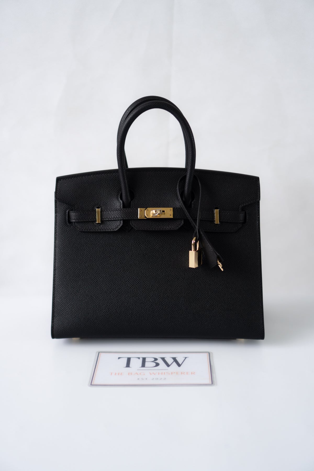 BK 25 Sellier – Black Epsom Leather with Gold Hardware