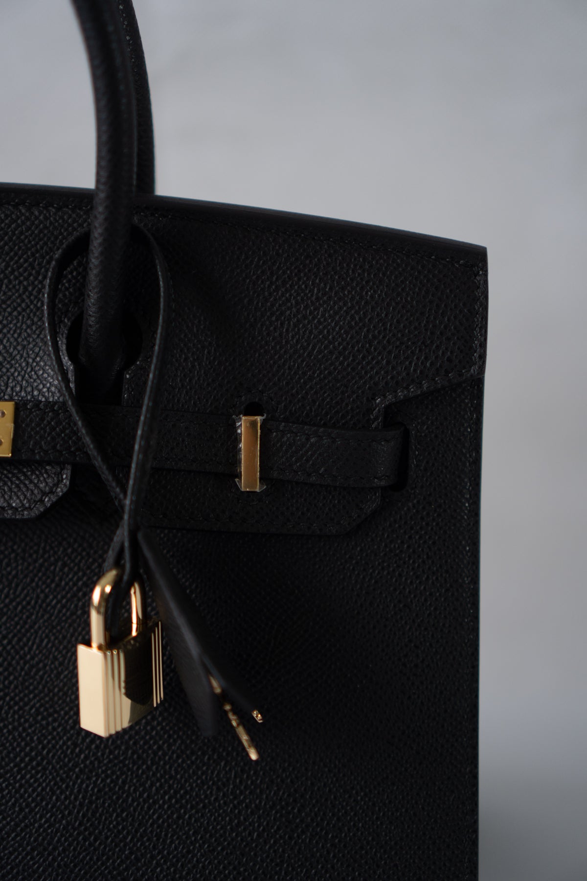 BK 25 Sellier – Black Epsom Leather with Gold Hardware