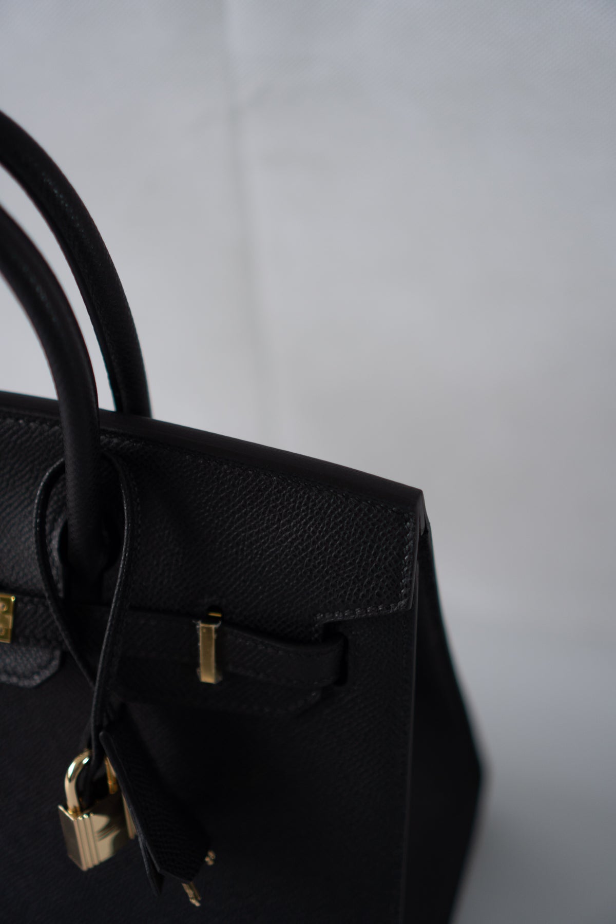 BK 25 Sellier – Black Epsom Leather with Gold Hardware