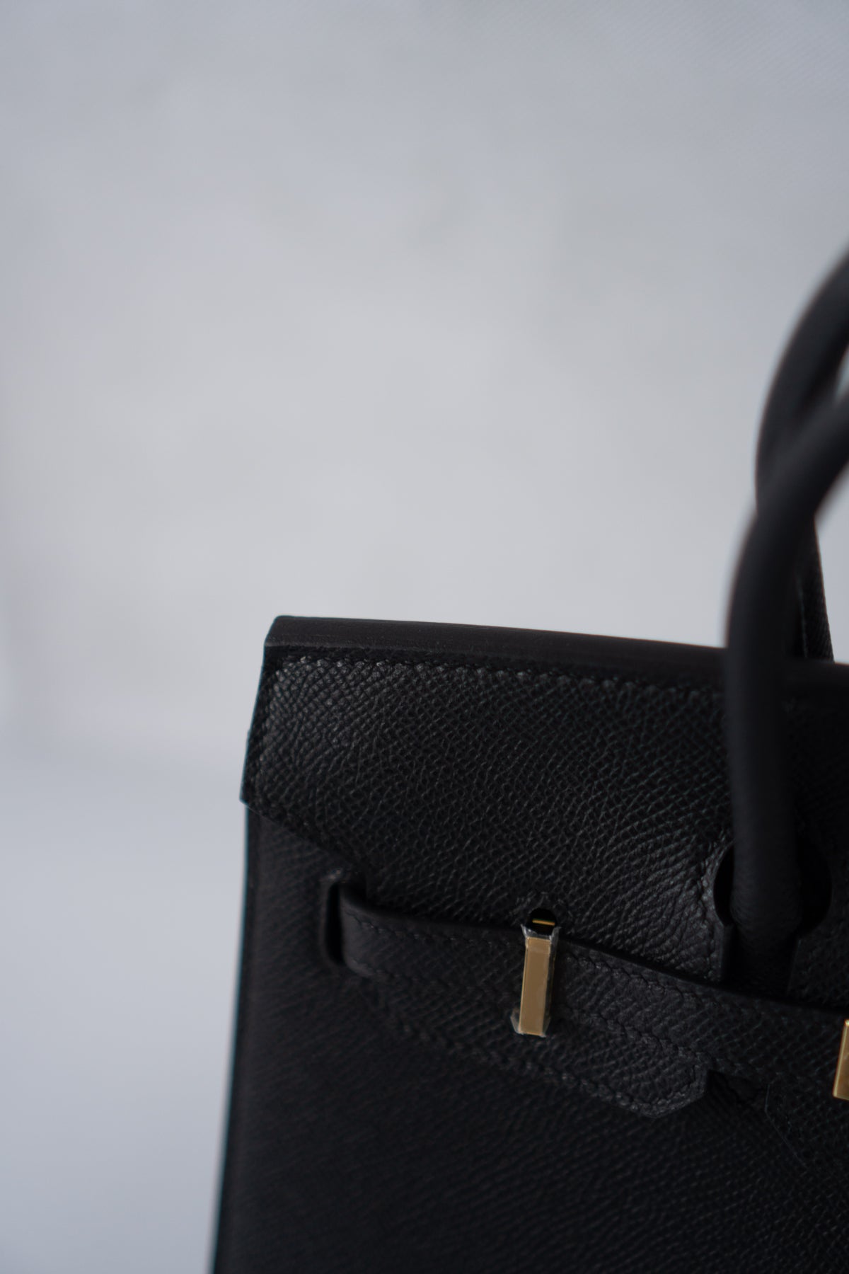 BK 25 Sellier – Black Epsom Leather with Gold Hardware