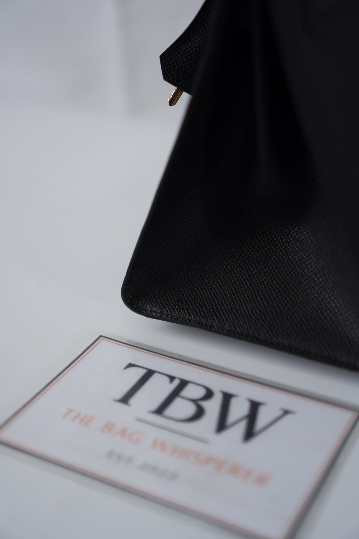 BK 25 Sellier – Black Epsom Leather with Gold Hardware