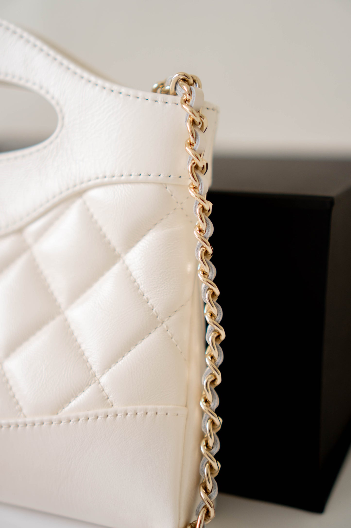 C 31 Nano in Pearl White Calfskin with Gold Hardware