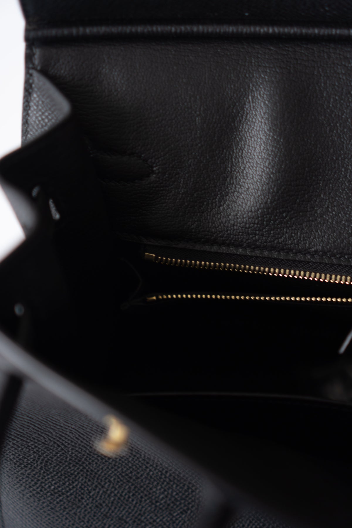 BK 25 Sellier – Black Epsom Leather with Gold Hardware