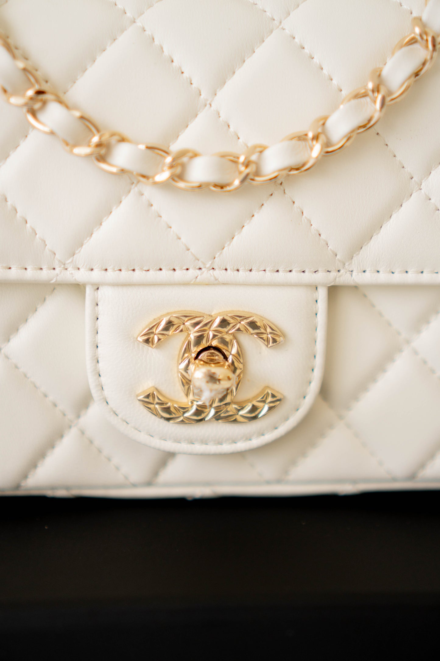 Mini Top Handle Flap – Quilted Lambskin with Gold Hardware