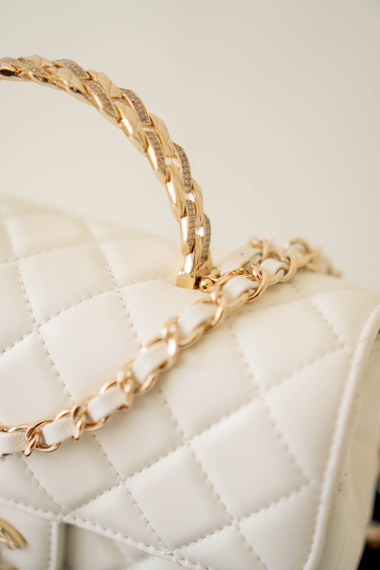Mini Top Handle Flap – Quilted Lambskin with Gold Hardware