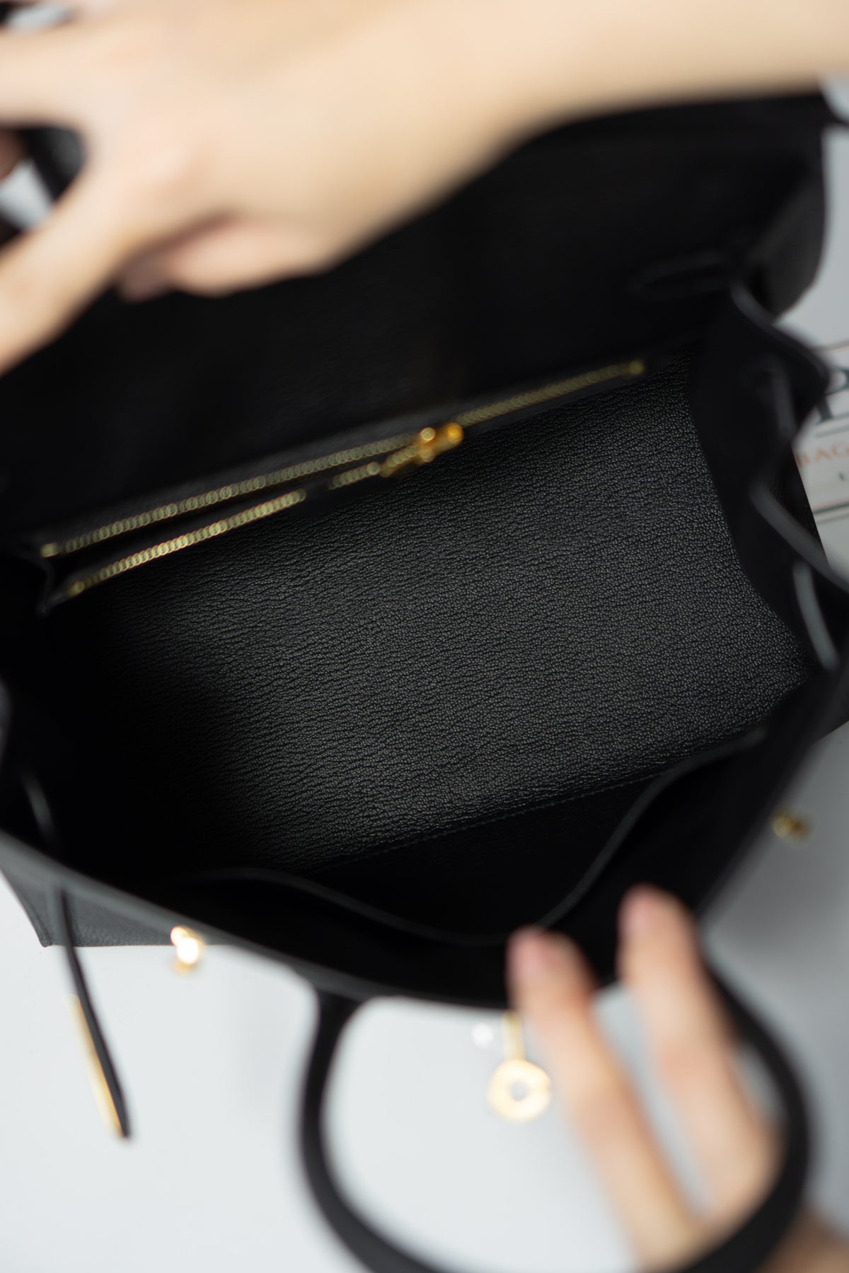 BK 25 Sellier – Black Epsom Leather with Gold Hardware