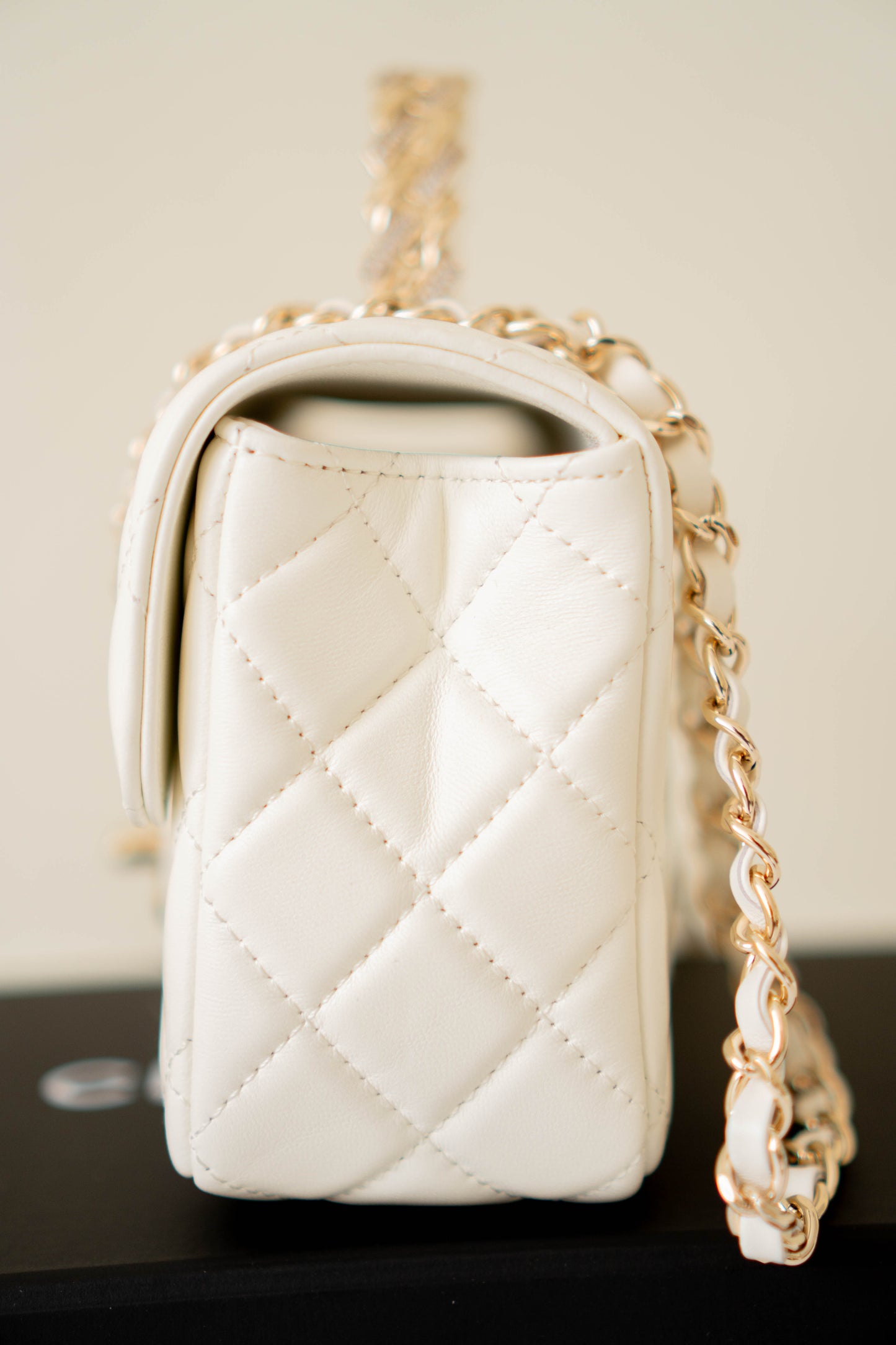 Mini Top Handle Flap – Quilted Lambskin with Gold Hardware