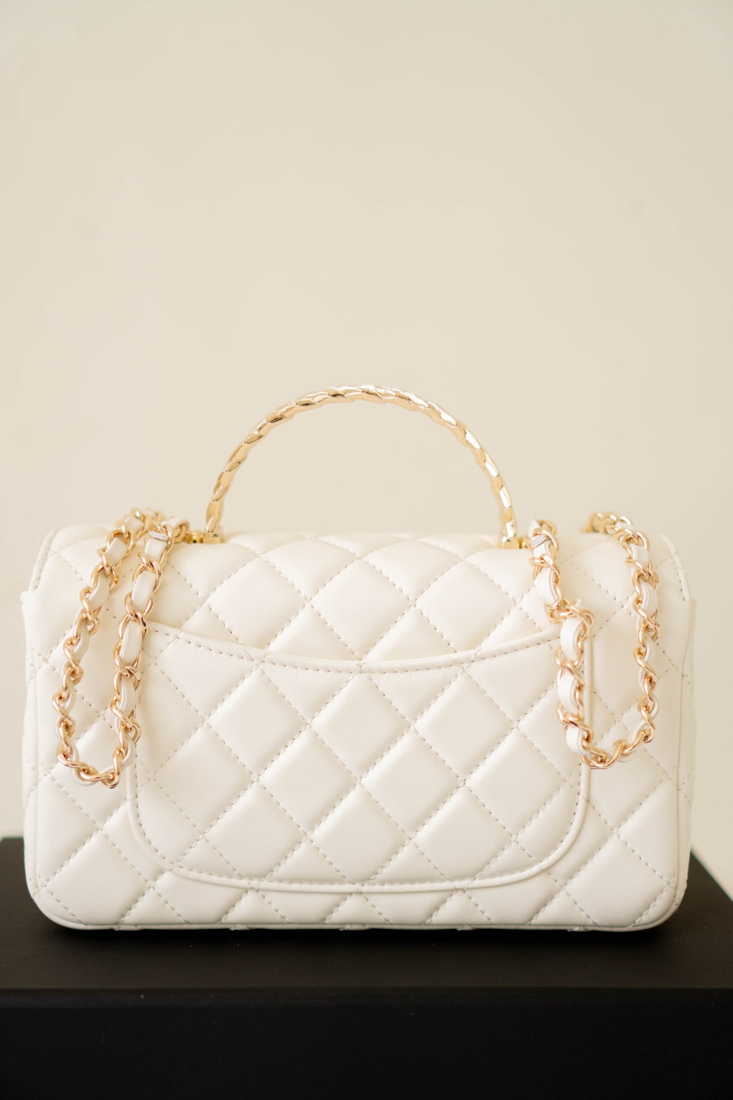 Mini Top Handle Flap – Quilted Lambskin with Gold Hardware