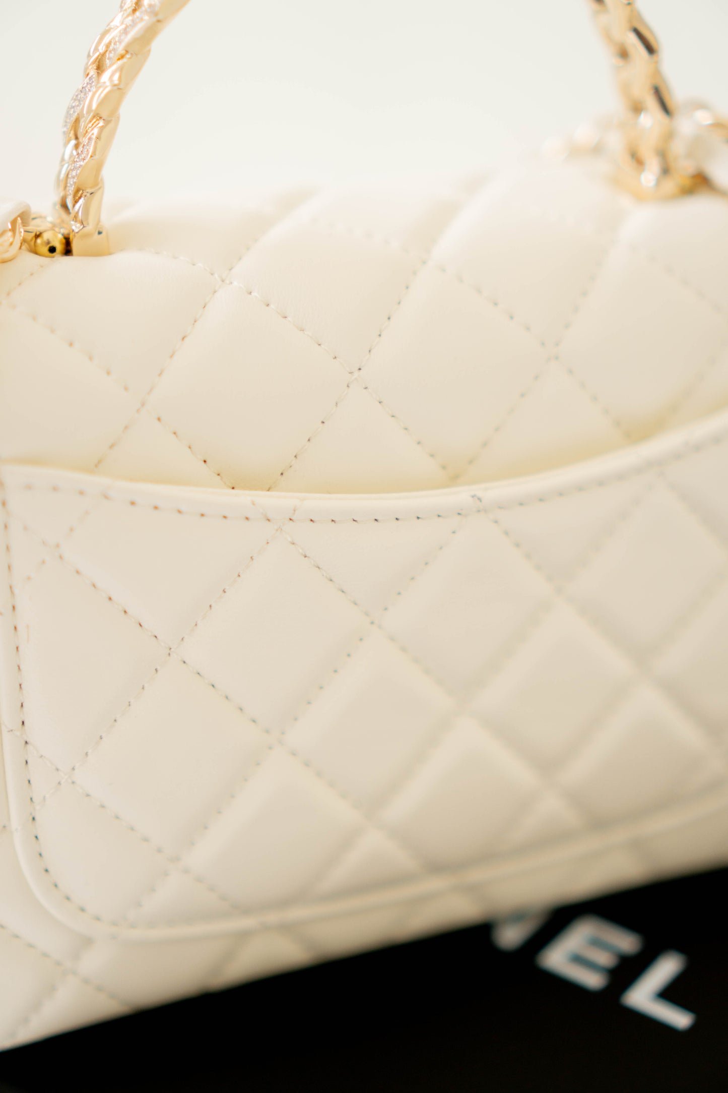 Mini Top Handle Flap – Quilted Lambskin with Gold Hardware