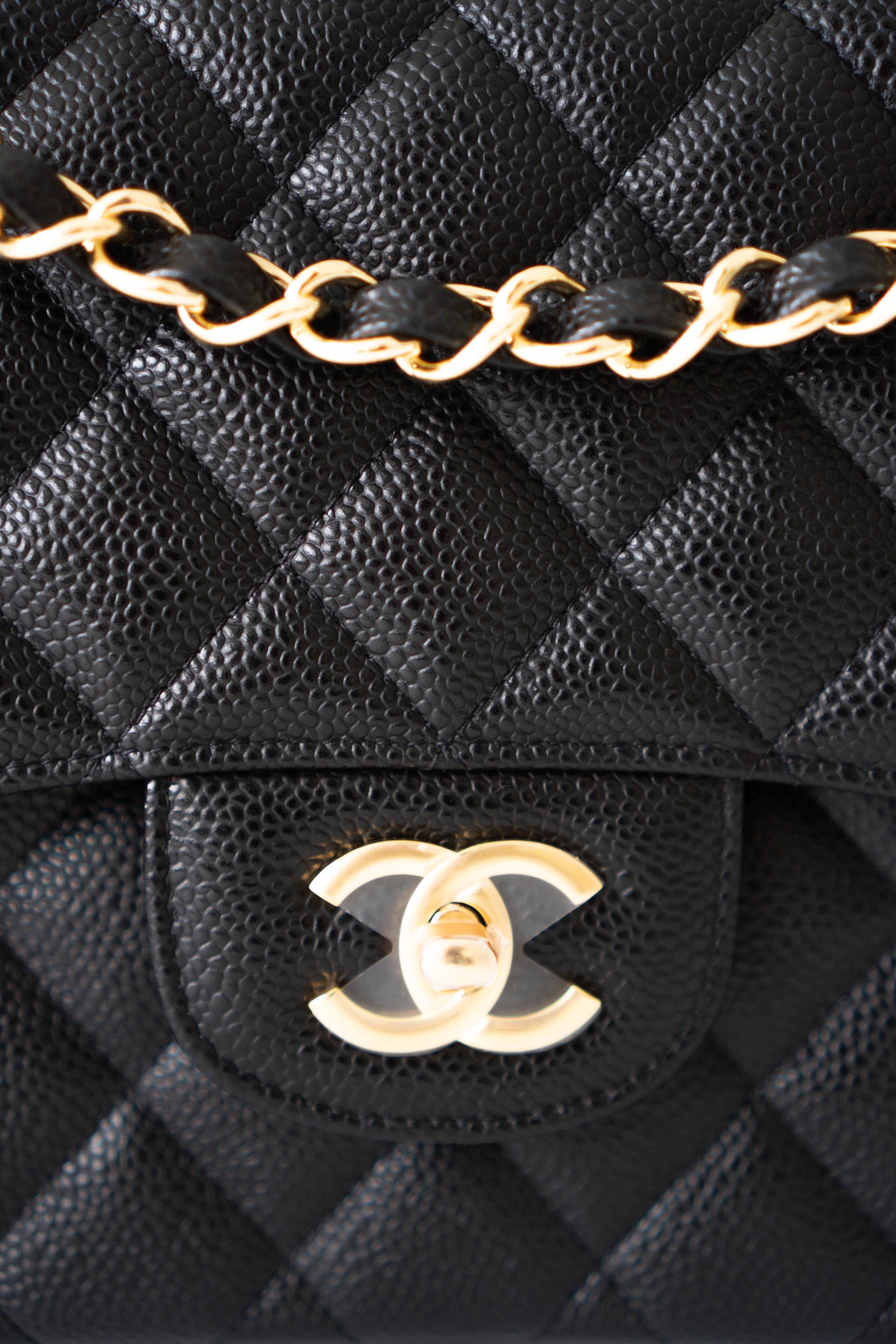 Jumbo Classic Flap – Black Caviar Leather with Gold Hardware