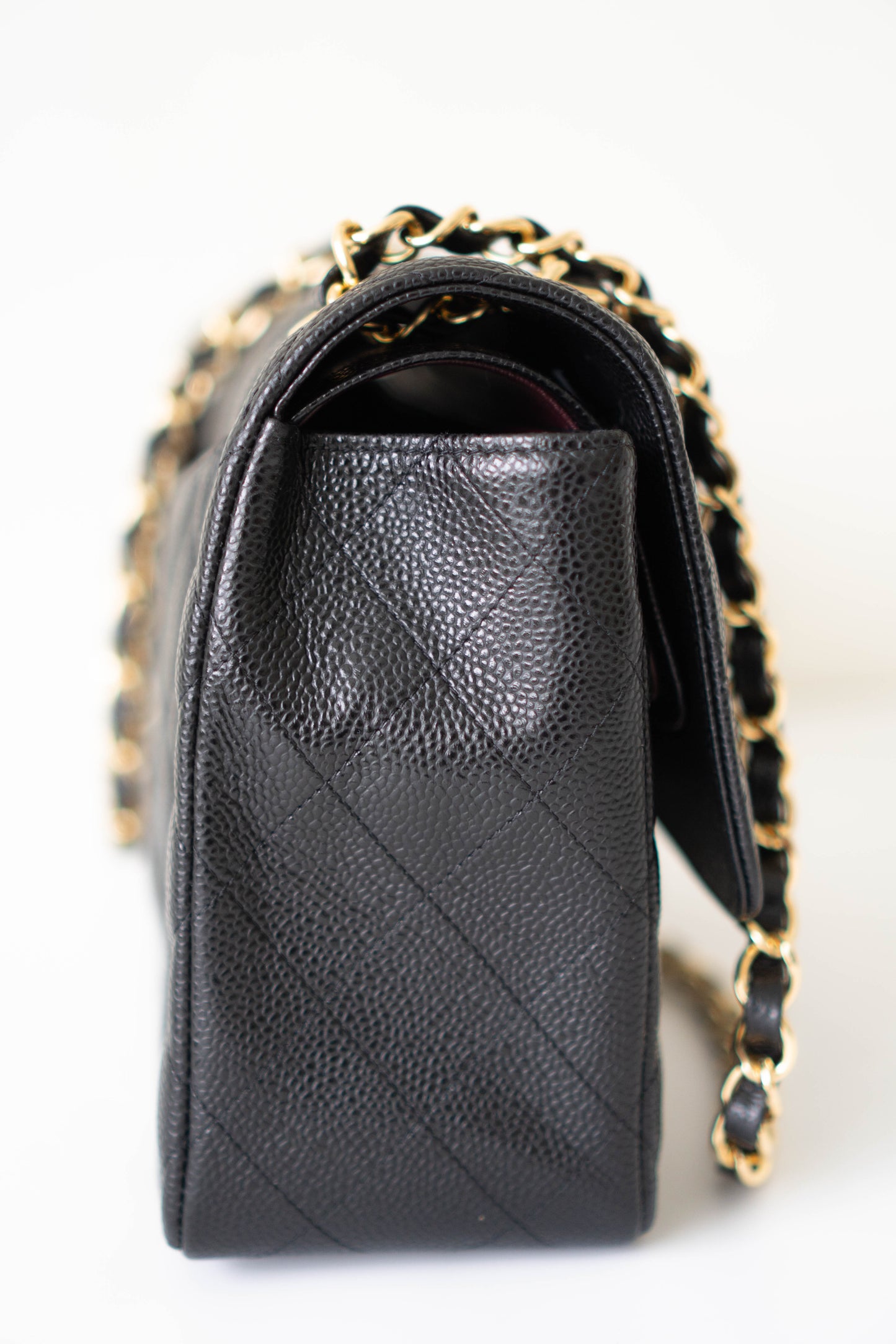 Jumbo Classic Flap – Black Caviar Leather with Gold Hardware
