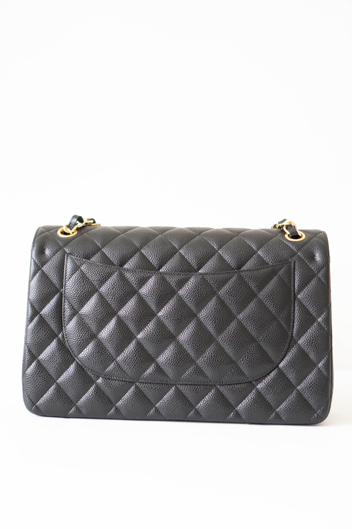 Classic Flap in Jumbo Black Caviar with Gold Hardware