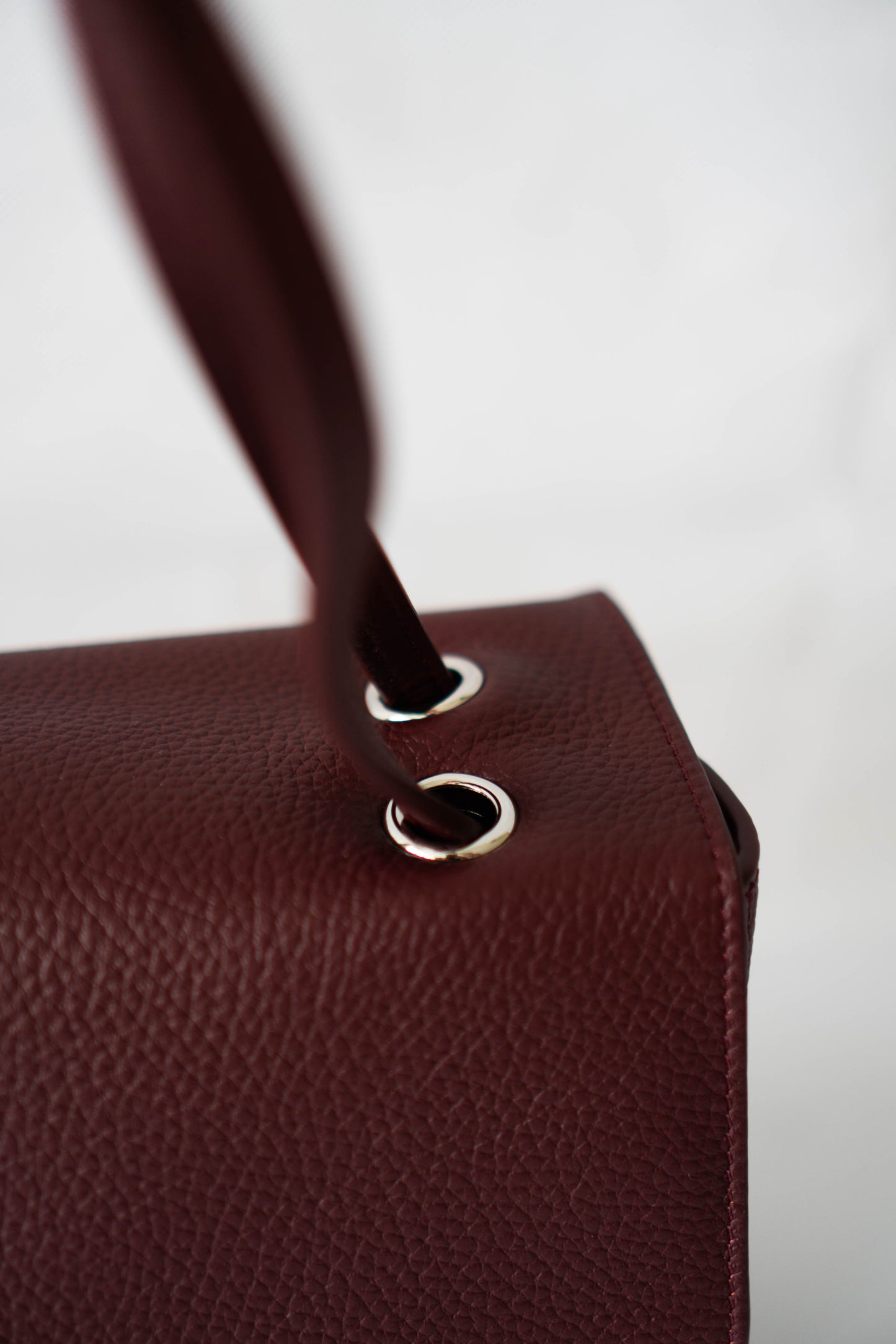 Maxi "Souplissimo" Flap Bag – Burgundy Caviar with Silver Hardware