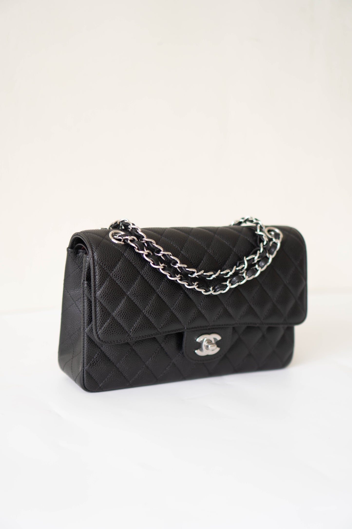 Classic Flap Medium – Black Caviar Leather with Silver Hardware