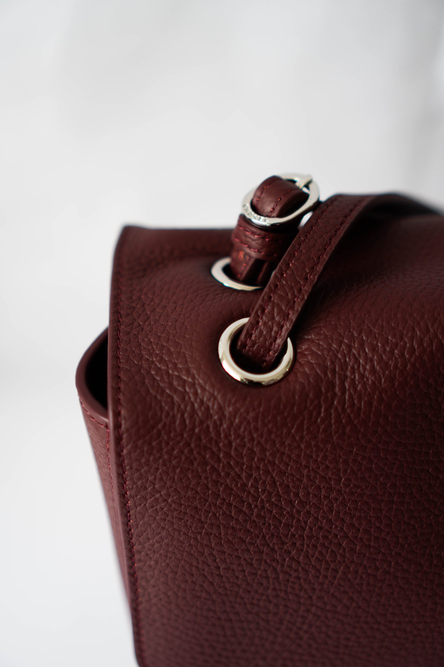Maxi "Souplissimo" Flap Bag – Burgundy Caviar with Silver Hardware