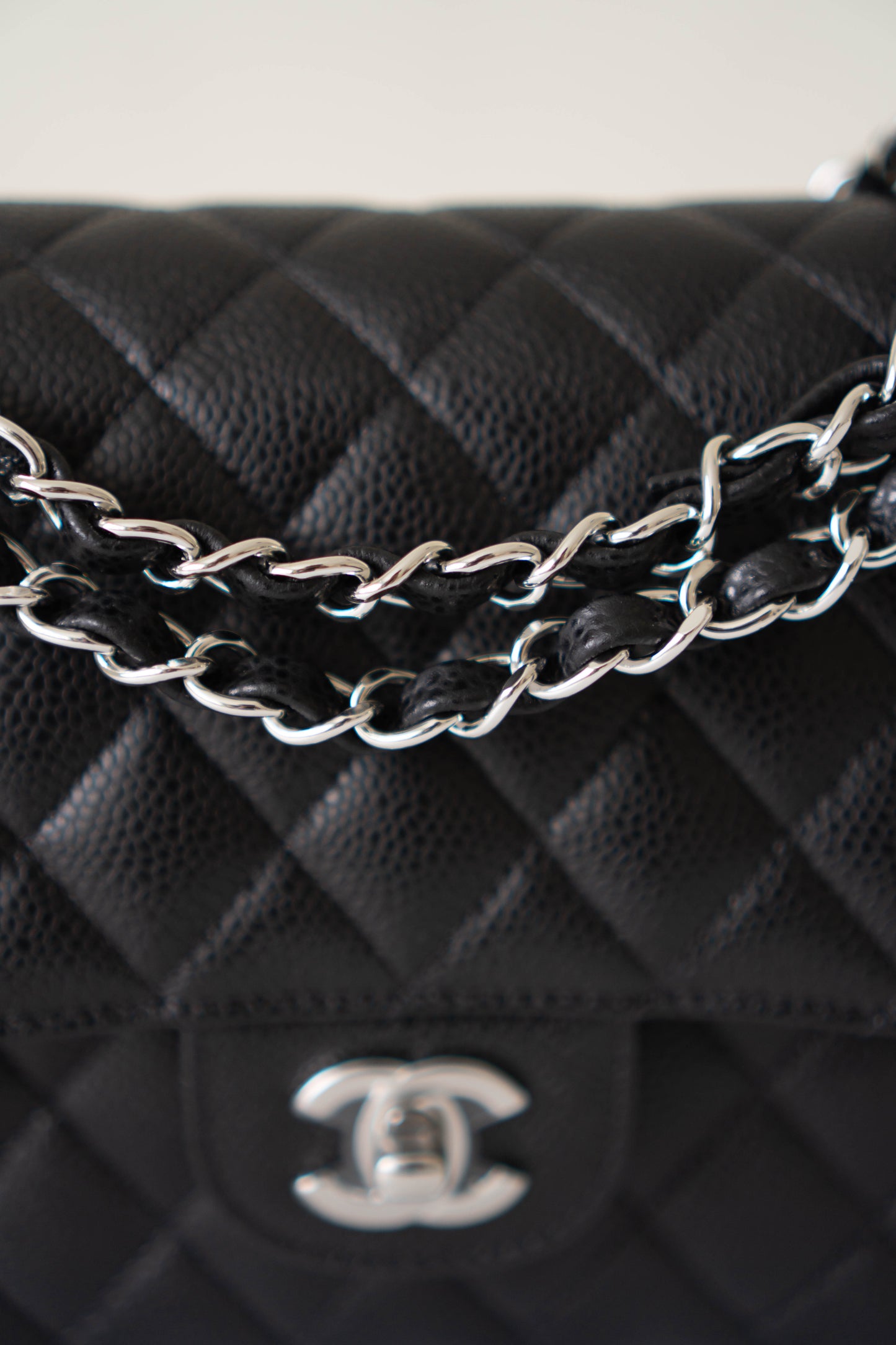 Classic Flap Medium – Black Caviar Leather with Silver Hardware