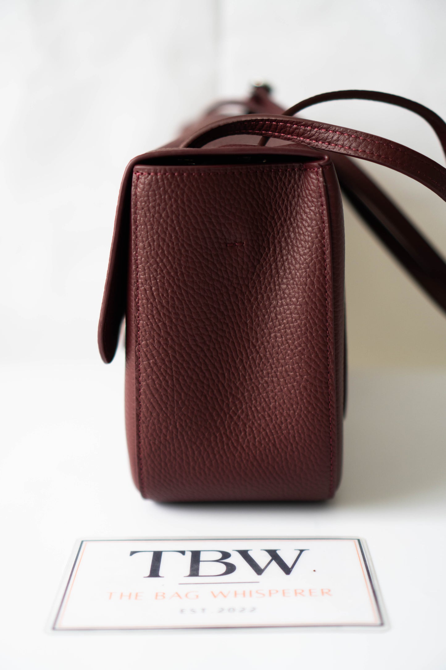 Maxi "Souplissimo" Flap Bag – Burgundy Caviar with Silver Hardware