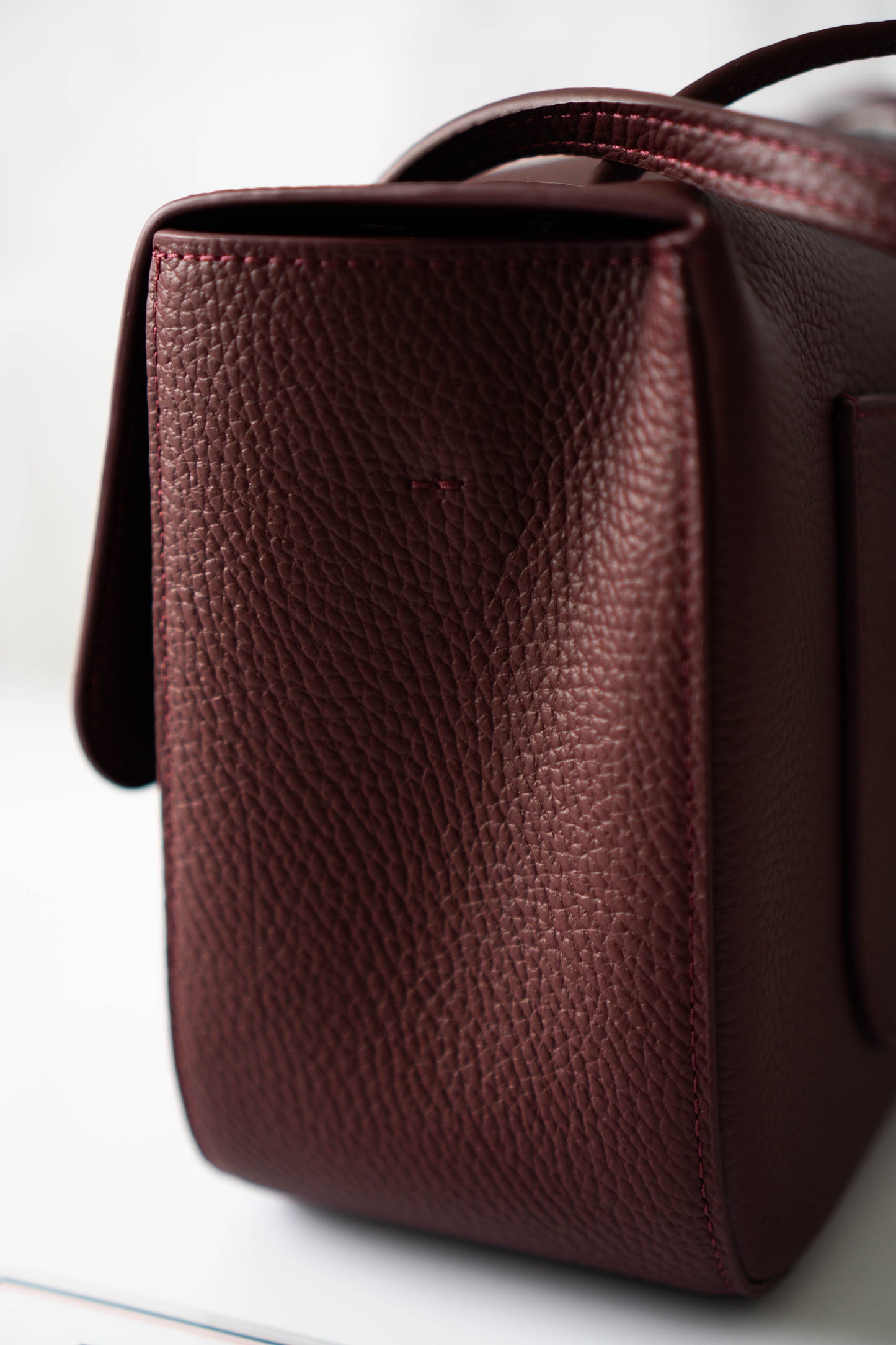 Maxi "Souplissimo" Flap Bag – Burgundy Caviar with Silver Hardware