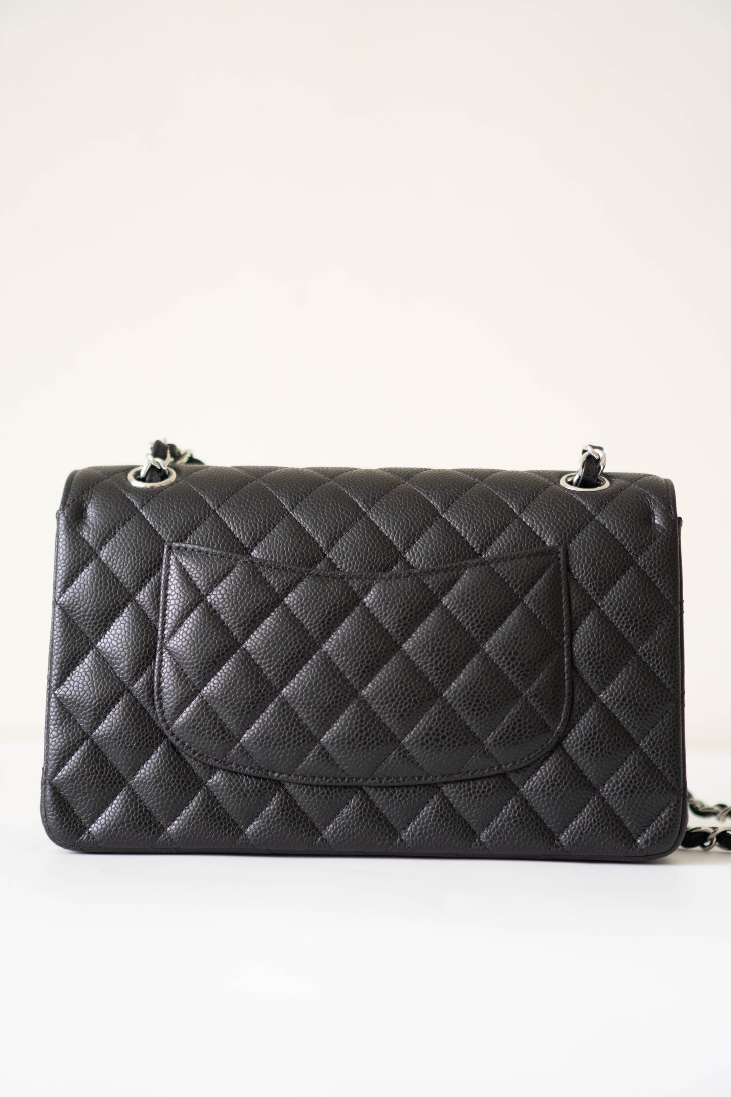 Classic Flap Medium – Black Caviar Leather with Silver Hardware