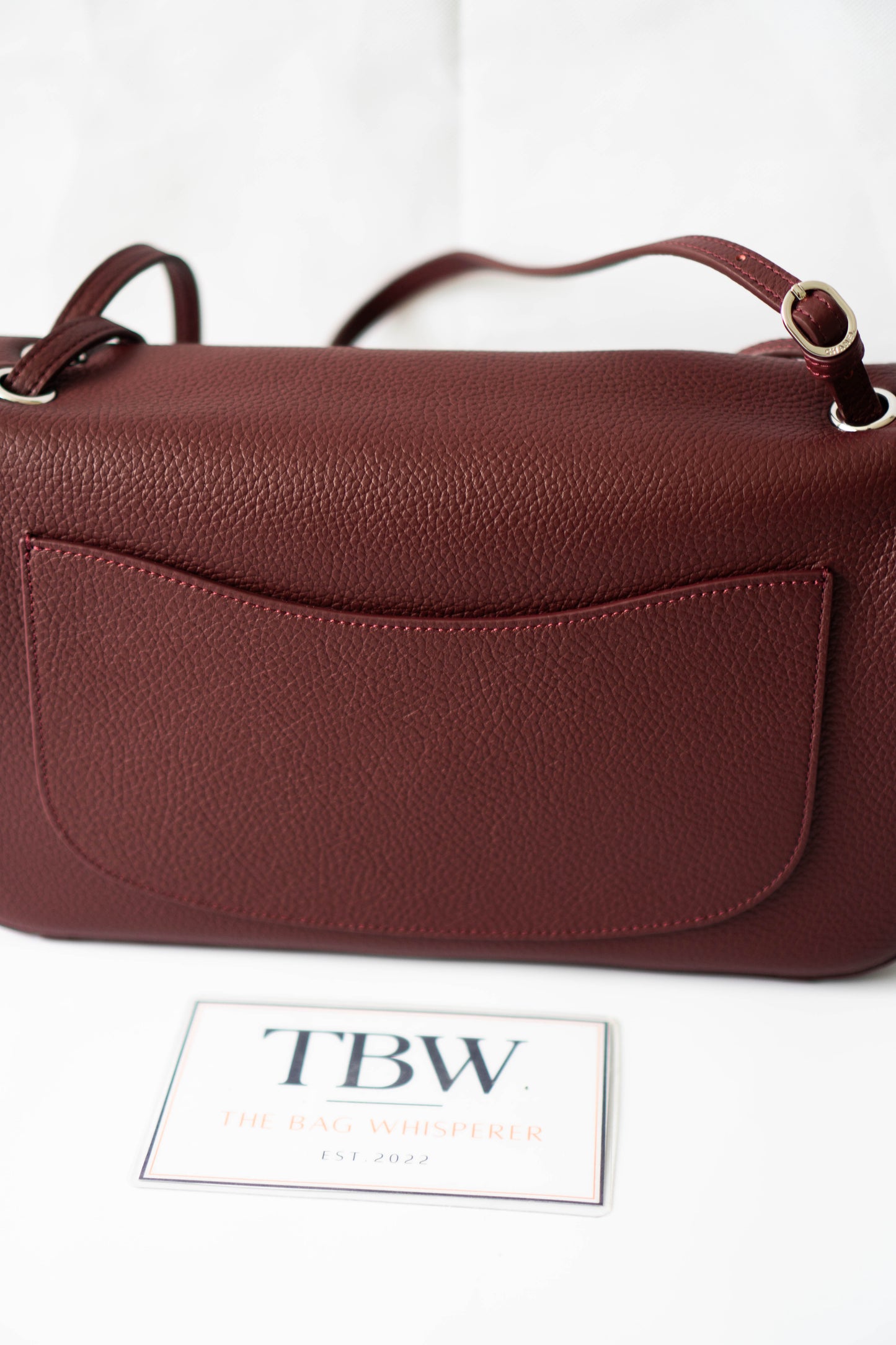 Maxi "Souplissimo" Flap Bag – Burgundy Caviar with Silver Hardware