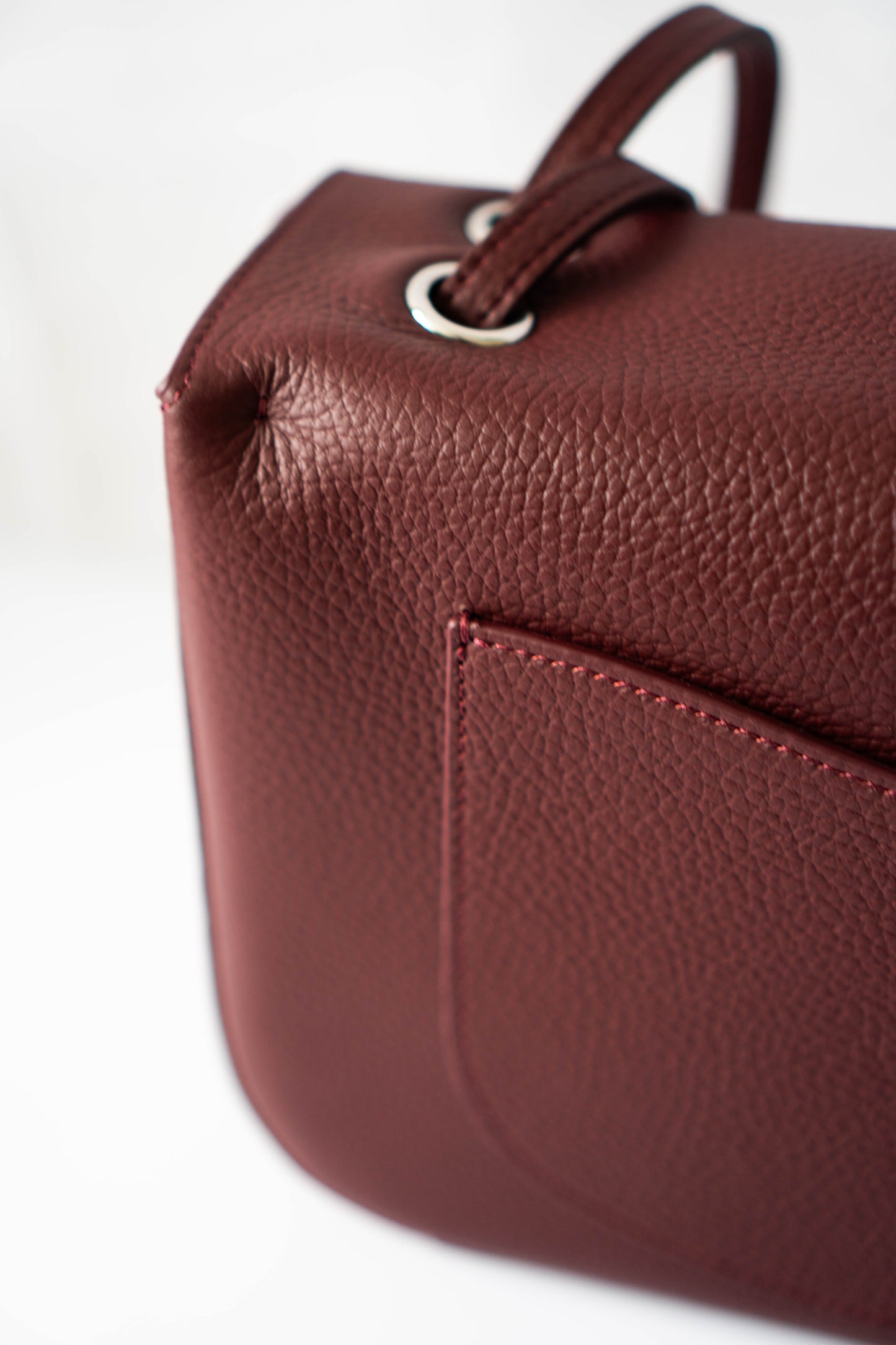Maxi "Souplissimo" Flap Bag – Burgundy Caviar with Silver Hardware